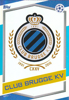 Club Emblem Club Brugge 2016/17 Topps Match Attax CL Logo #BRU01